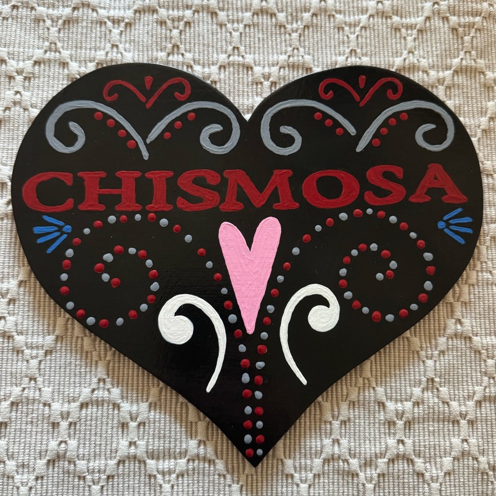 Hand-cut & Hand Painted Wooden Heart Decor🖤